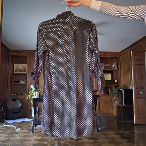 J.Crew Navy Polka Dot Button-Up Shirt - Picture 3 of 4